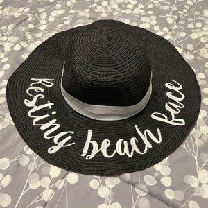 C.C Black and White Floppy Sun Hat Elegant Accessories